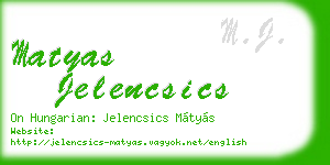 matyas jelencsics business card